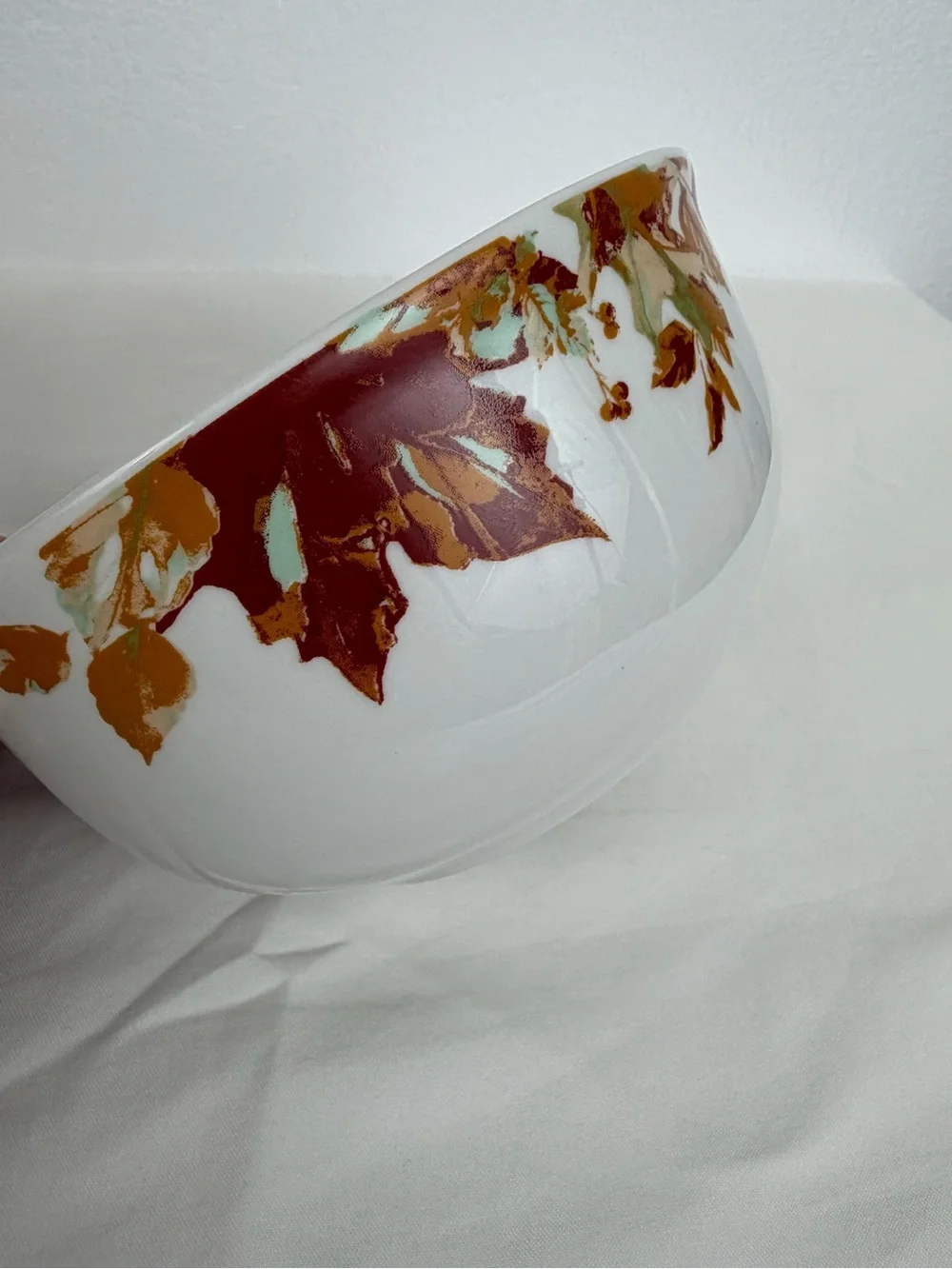 Royal Norfolk Autumn Leaves Fall Acorns Set Of 4 Soup Cereal Bowls